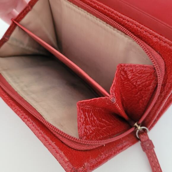 Coach Legacy Wallet Medium Bifold Red Beige Vintage Folding Signature - Picture 6 of 13